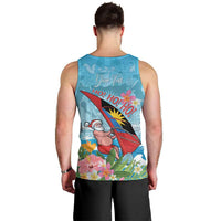 Personalized Antigua and Barbuda Christmas Men Tank Top Windsurfing Santa Caribbean Tropical Style - Wonder Print Shop