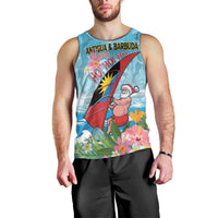 Personalized Antigua and Barbuda Christmas Men Tank Top Windsurfing Santa Caribbean Tropical Style - Wonder Print Shop