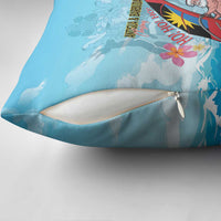 Personalized Antigua and Barbuda Christmas Pillow Cover Windsurfing Santa Caribbean Tropical Style - Wonder Print Shop