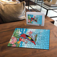 Personalized Antigua and Barbuda Christmas Puzzle Windsurfing Santa Caribbean Tropical Style - Wonder Print Shop
