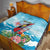 Personalized Antigua and Barbuda Christmas Quilt Windsurfing Santa Caribbean Tropical Style - Wonder Print Shop