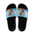 Personalized Antigua and Barbuda Christmas Slide Sandals Windsurfing Santa Caribbean Tropical Style - Wonder Print Shop