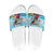 Personalized Antigua and Barbuda Christmas Slide Sandals Windsurfing Santa Caribbean Tropical Style - Wonder Print Shop