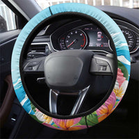 Antigua and Barbuda Christmas Steering Wheel Cover Windsurfing Santa Caribbean Tropical Style - Wonder Print Shop
