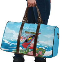 Personalized Antigua and Barbuda Christmas Travel Bag Windsurfing Santa Caribbean Tropical Style - Wonder Print Shop