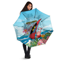 Personalized Antigua and Barbuda Christmas Umbrella Windsurfing Santa Caribbean Tropical Style - Wonder Print Shop