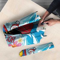 Personalized Antigua and Barbuda Christmas Umbrella Windsurfing Santa Caribbean Tropical Style - Wonder Print Shop