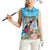 Personalized Antigua and Barbuda Christmas Women Sleeveless Polo Shirt Windsurfing Santa Caribbean Tropical Style - Wonder Print Shop
