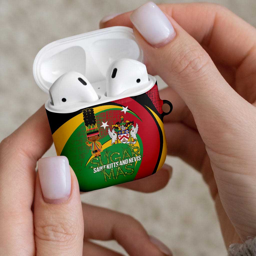 St Kitts and Nevis Sugar Mas AirPods Case Caribbean Masquerade Flag Color - Wonder Print Shop