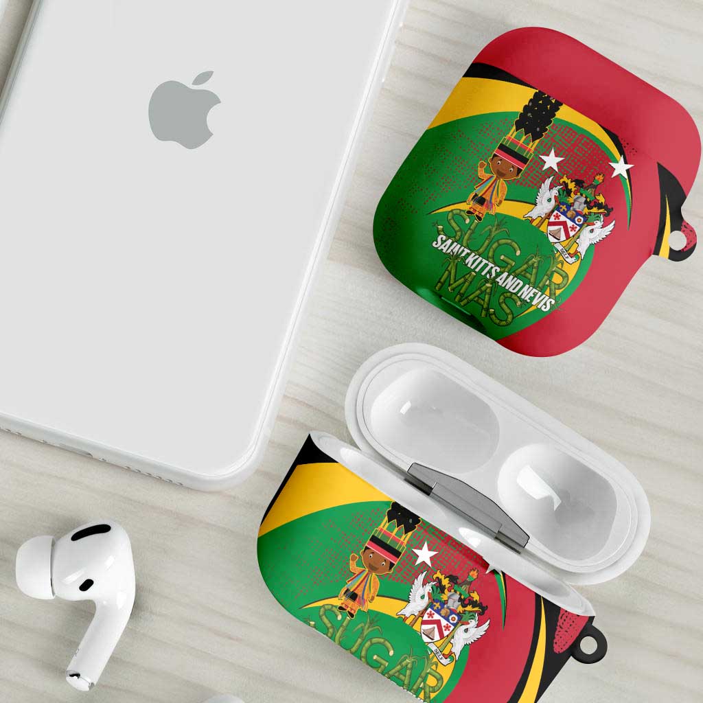 St Kitts and Nevis Sugar Mas AirPods Case Caribbean Masquerade Flag Color - Wonder Print Shop