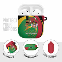 St Kitts and Nevis Sugar Mas AirPods Case Caribbean Masquerade Flag Color - Wonder Print Shop