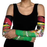 St Kitts and Nevis Sugar Mas Arm Sleeves Caribbean Masquerade Flag Color - Wonder Print Shop