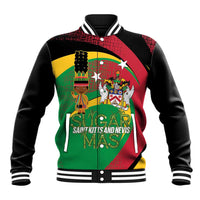 St Kitts and Nevis Sugar Mas Baseball Jacket Caribbean Masquerade Flag Color - Wonder Print Shop