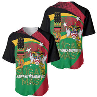 St Kitts and Nevis Sugar Mas Baseball Jersey Caribbean Masquerade Flag Color - Wonder Print Shop
