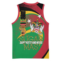St Kitts and Nevis Sugar Mas Basketball Jersey Caribbean Masquerade Flag Color - Wonder Print Shop