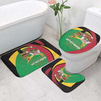 St Kitts and Nevis Sugar Mas Bathroom Set Caribbean Masquerade Flag Color - Wonder Print Shop