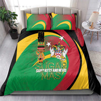 St Kitts and Nevis Sugar Mas Bedding Set Caribbean Masquerade Flag Color - Wonder Print Shop