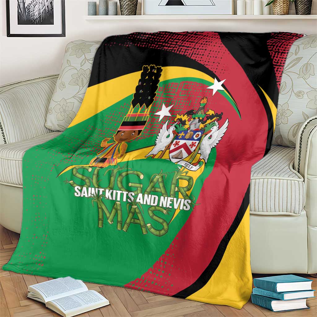 St Kitts and Nevis Sugar Mas Blanket Caribbean Masquerade Flag Color - Wonder Print Shop
