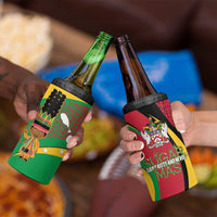 St Kitts and Nevis Sugar Mas 4 in 1 Can Cooler Tumbler Caribbean Masquerade Flag Color - Wonder Print Shop