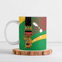 St Kitts and Nevis Sugar Mas Ceramic Mug Caribbean Masquerade Flag Color - Wonder Print Shop