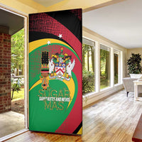 St Kitts and Nevis Sugar Mas Door Cover Caribbean Masquerade Flag Color - Wonder Print Shop