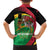 St Kitts and Nevis Sugar Mas Family Matching Long Sleeve Bodycon Dress and Hawaiian Shirt Caribbean Masquerade Flag Color - Wonder Print Shop