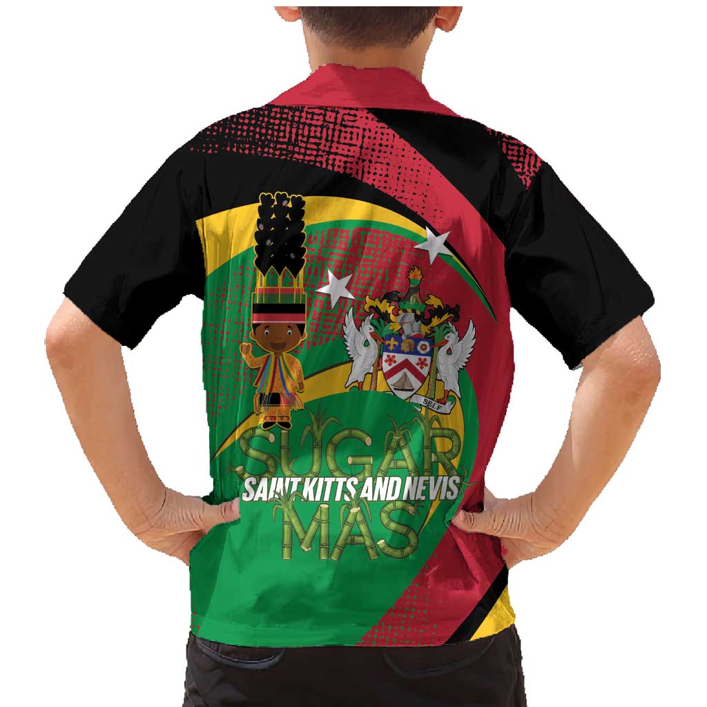 St Kitts and Nevis Sugar Mas Family Matching Mermaid Dress and Hawaiian Shirt Caribbean Masquerade Flag Color - Wonder Print Shop
