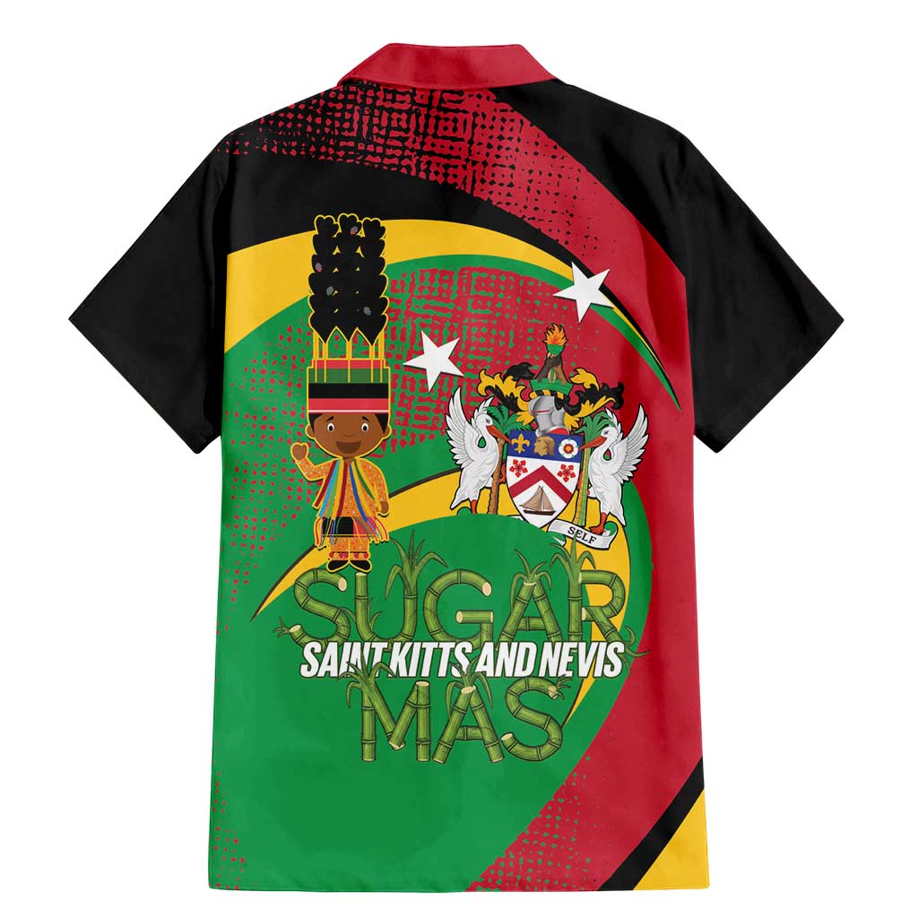 St Kitts and Nevis Sugar Mas Family Matching Mermaid Dress and Hawaiian Shirt Caribbean Masquerade Flag Color - Wonder Print Shop