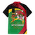 St Kitts and Nevis Sugar Mas Family Matching Mermaid Dress and Hawaiian Shirt Caribbean Masquerade Flag Color - Wonder Print Shop
