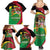 St Kitts and Nevis Sugar Mas Family Matching Summer Maxi Dress and Hawaiian Shirt Caribbean Masquerade Flag Color - Wonder Print Shop