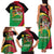 St Kitts and Nevis Sugar Mas Family Matching Tank Maxi Dress and Hawaiian Shirt Caribbean Masquerade Flag Color - Wonder Print Shop