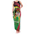 St Kitts and Nevis Sugar Mas Family Matching Tank Maxi Dress and Hawaiian Shirt Caribbean Masquerade Flag Color - Wonder Print Shop