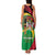 St Kitts and Nevis Sugar Mas Family Matching Tank Maxi Dress and Hawaiian Shirt Caribbean Masquerade Flag Color - Wonder Print Shop