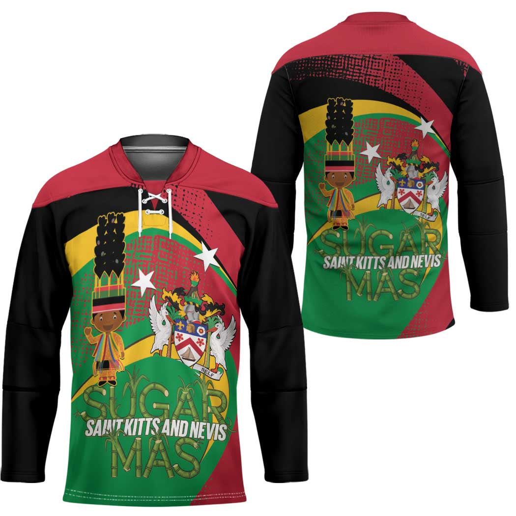 St Kitts and Nevis Sugar Mas Hockey Jersey Caribbean Masquerade Flag Color - Wonder Print Shop