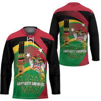 St Kitts and Nevis Sugar Mas Hockey Jersey Caribbean Masquerade Flag Color - Wonder Print Shop