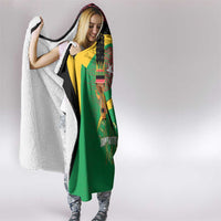 St Kitts and Nevis Sugar Mas Hooded Blanket Caribbean Masquerade Flag Color - Wonder Print Shop