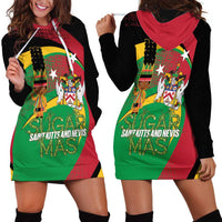 St Kitts and Nevis Sugar Mas Hoodie Dress Caribbean Masquerade Flag Color - Wonder Print Shop