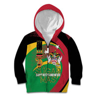 St Kitts and Nevis Sugar Mas Kid Hoodie Caribbean Masquerade Flag Color - Wonder Print Shop