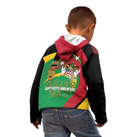 St Kitts and Nevis Sugar Mas Kid Hoodie Caribbean Masquerade Flag Color - Wonder Print Shop