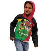 St Kitts and Nevis Sugar Mas Kid Hoodie Caribbean Masquerade Flag Color - Wonder Print Shop