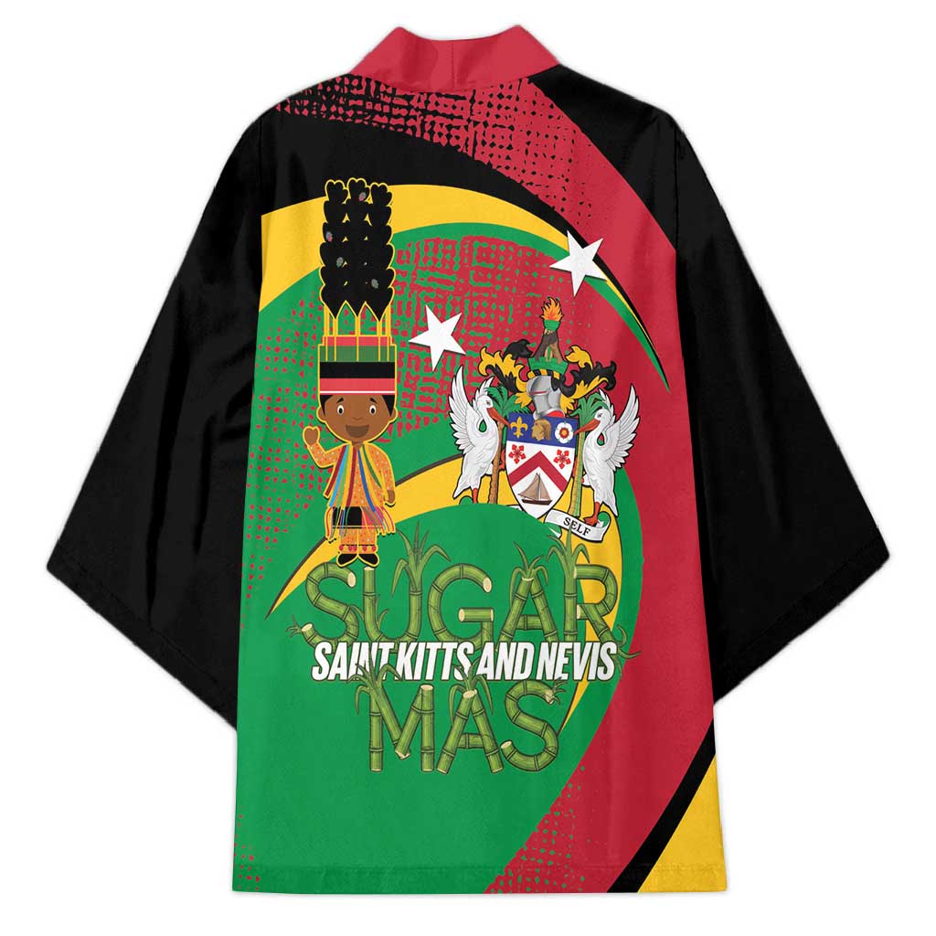 St Kitts and Nevis Sugar Mas Kimono Caribbean Masquerade Flag Color - Wonder Print Shop