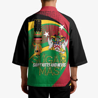 St Kitts and Nevis Sugar Mas Kimono Caribbean Masquerade Flag Color - Wonder Print Shop
