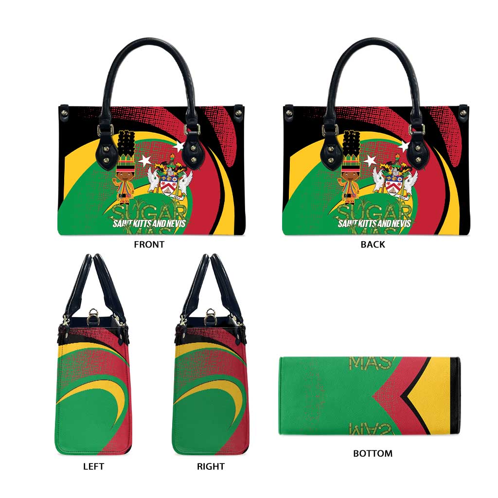 St Kitts and Nevis Sugar Mas Leather Bag Caribbean Masquerade Flag Color - Wonder Print Shop