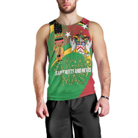 St Kitts and Nevis Sugar Mas Men Tank Top Caribbean Masquerade Flag Color - Wonder Print Shop