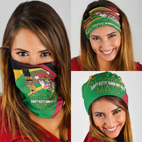 St Kitts and Nevis Sugar Mas Neck Gaiter Caribbean Masquerade Flag Color - Wonder Print Shop