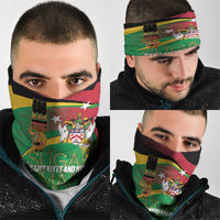 St Kitts and Nevis Sugar Mas Neck Gaiter Caribbean Masquerade Flag Color - Wonder Print Shop