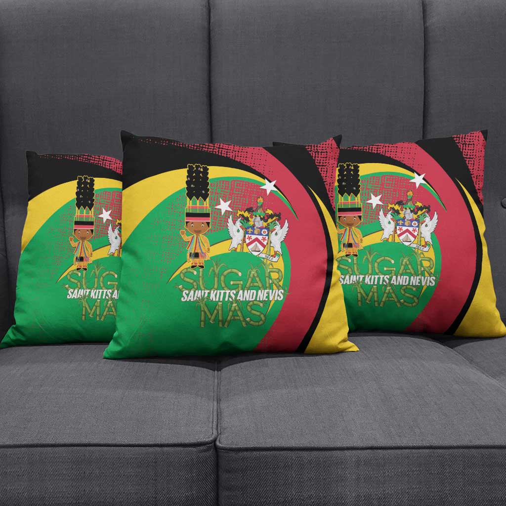 St Kitts and Nevis Sugar Mas Pillow Cover Caribbean Masquerade Flag Color - Wonder Print Shop