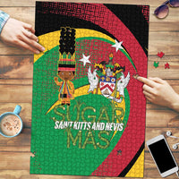 St Kitts and Nevis Sugar Mas Puzzle Caribbean Masquerade Flag Color - Wonder Print Shop