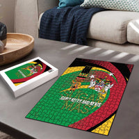 St Kitts and Nevis Sugar Mas Puzzle Caribbean Masquerade Flag Color - Wonder Print Shop