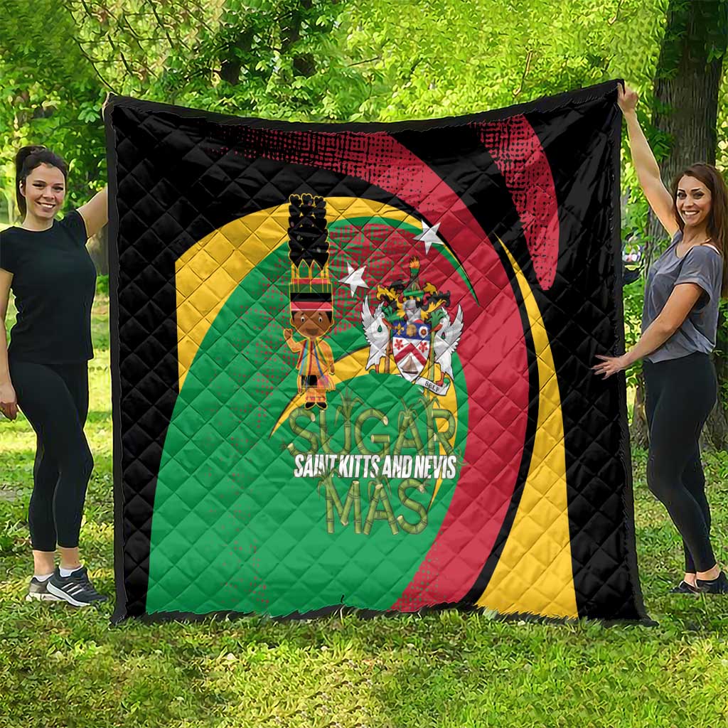 St Kitts and Nevis Sugar Mas Quilt Caribbean Masquerade Flag Color - Wonder Print Shop